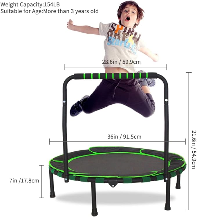 36" FOLDABLE TRAMPOLINE WITH HANDLE  JB-036C blue&pink colour