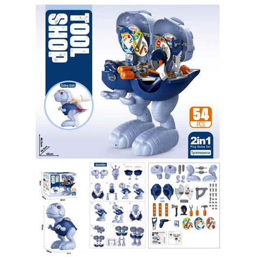 Sliding Dinosaur Storage Box/Tool Box