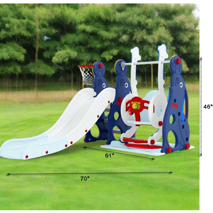 KIDS SLIDE WITH SWING L-70" W-61" H-46"