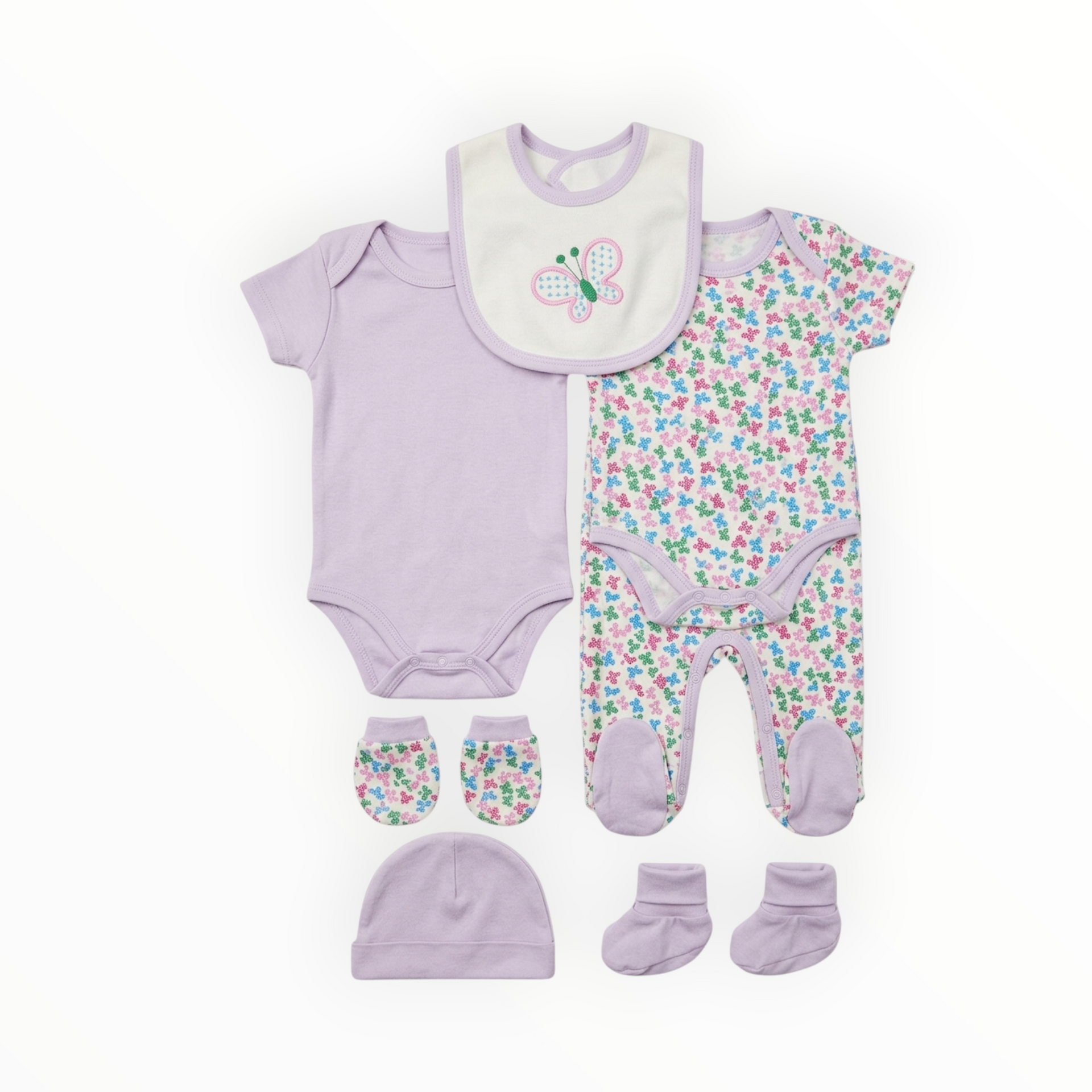 8 Pcs New Born Baby Starter Set (Imported)