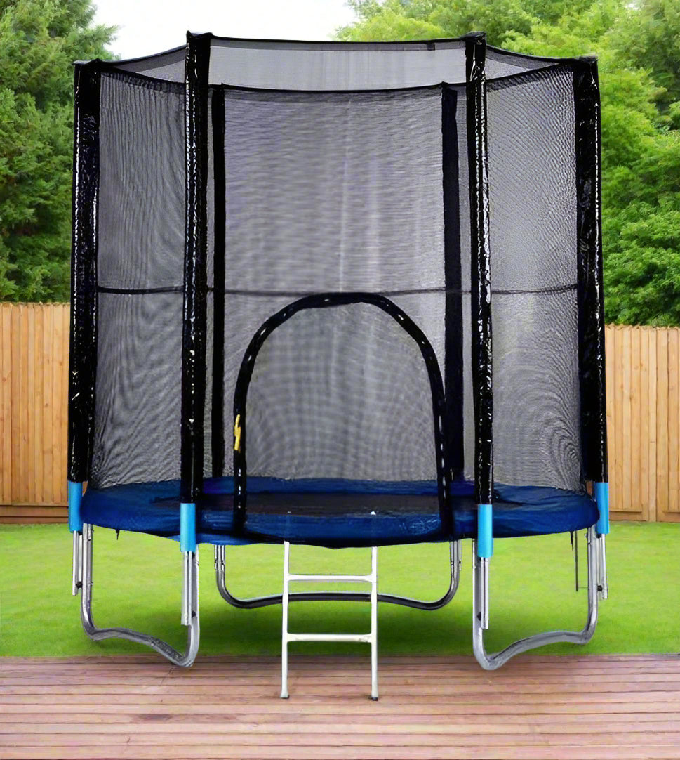 8FT TRAMPOLINE WITH STAIR & NET